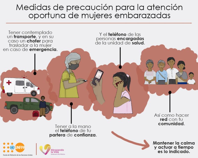 Medidas de precaución para la atención oportuna de mujeres embarazadas